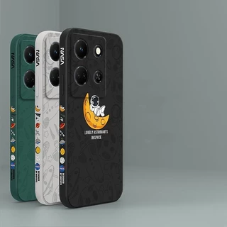 เคส infinix Note 30 5G สีทึบ infinix Note30 ภาพประกอบอวกาศ เคสโทรศัพท์นักบินอวกาศ XTKR