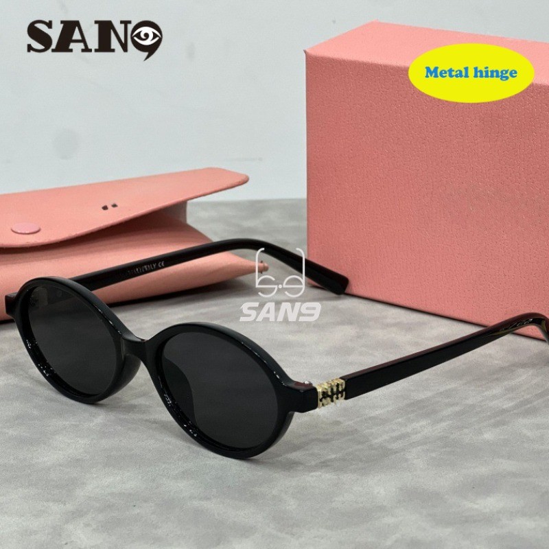 เลนส์เปลี่ยนได้COD (San9) 2024retro Leopard Print เวอร์ชั่นเกาหลี Zhang Yuanying พร้อมแว่นกันแดดป้องกันรังสีอัลตราไวโอเลตแบบเดียวกัน ราคาถูก