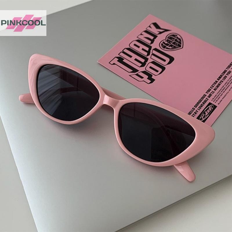 PINKCOOL สามเหลี่ยม - แว่นกันแดดตาสําหรับผู้หญิงสีชมพู - แว่นกันแดดตาสาวร้อนแว่นตาชายหาดท่องเที่ยวกลางแจ้ง Camping HOT