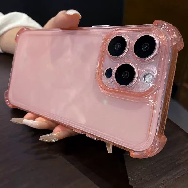 เคสโทรศัพท์แบบนุ่มป้องกันการตกสี่มุมโปร่งใสเหมาะสําหรับ iPhone 7Plus 8 Plus X XS Max XR 11 12 13 14 15 Pro Max 14Plus