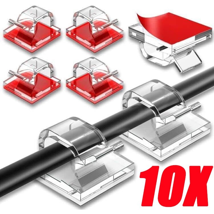 10ชิ้น ชาร์จข้อมูลสาย กระสวย เครื่องม้วน / คลิปจัดสายเคเบิล / ตัวจัดการสายไฟ / หูฟังเมาส์สายคลิปป้องกัน