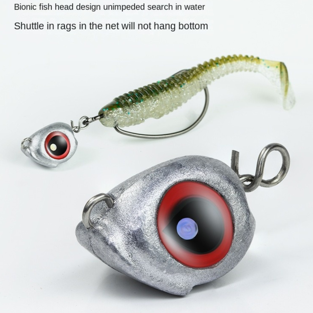 WYOIUYIO หัวตะกั่วเหยื่อ sinker,หัวจิ๊กด้านล่าง Swimbait หัวจิ๊ก, 2025 3.5g/5g/7g/10g luminous Big Eyes Jig หัวโลหะตกปลา ราคา ถูกที่สุด ดีลบีเคเค แกลเลอรีภาพที่ 5