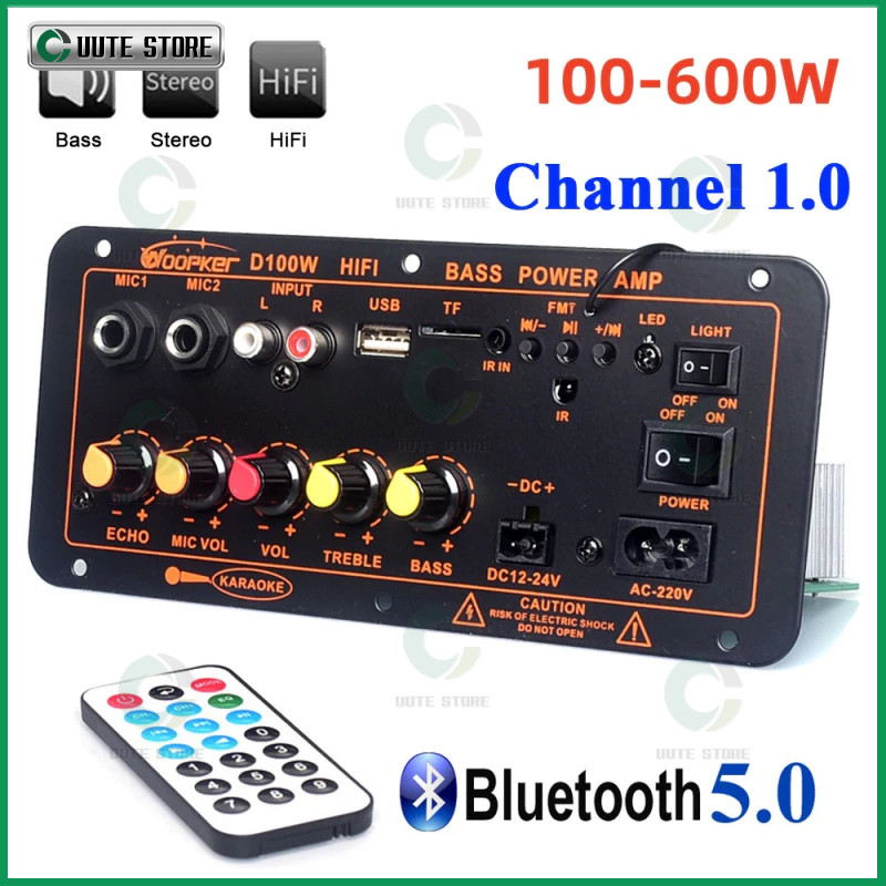 COD D100 แอมป์จิ๋วบลูทูธ แอมป์จิ๋ว แอมป์ขยายเสียงเครื่องขยายเสียงดิจิตอลพร้อมอินพุตเสียงใยแก้วนำแสง