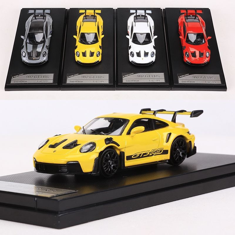 จัดส่งรวดเร็วStreet Weapon SW Car Model 1:64 Porsche 911 1992 GT3 RS Alloy Diecast Car Model