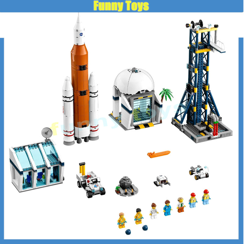 60351 Rocket Launch Center Building Blocks City Series Science Space Construction Toys ของขวัญสําหรั