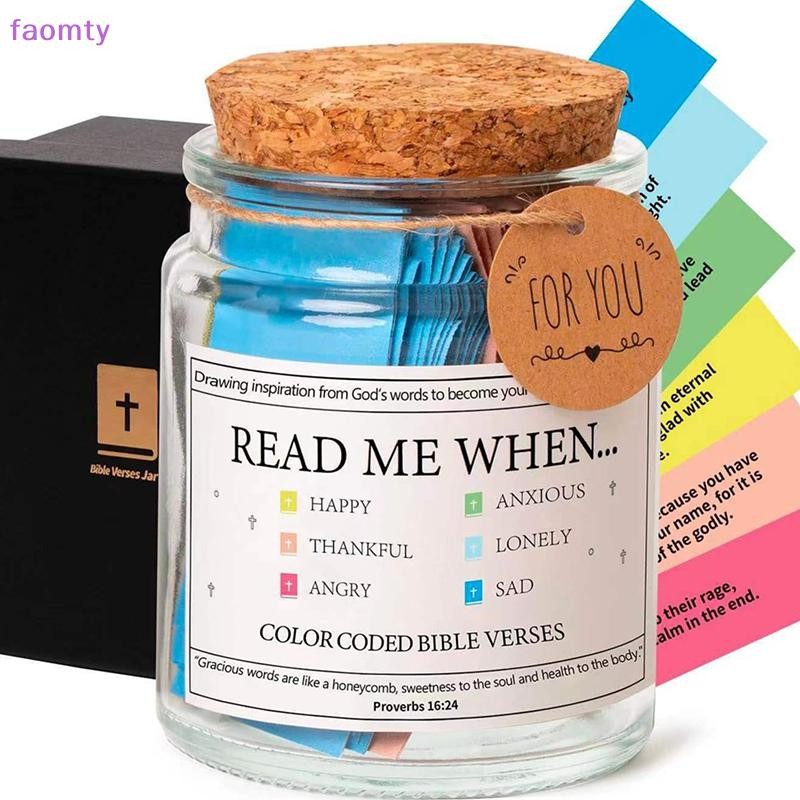 Famty Bible Verse Jar สเปน Scripture สวดมนต์ Hope Bible Verse Jar ตกแต่ง Positive Thinking Emotional