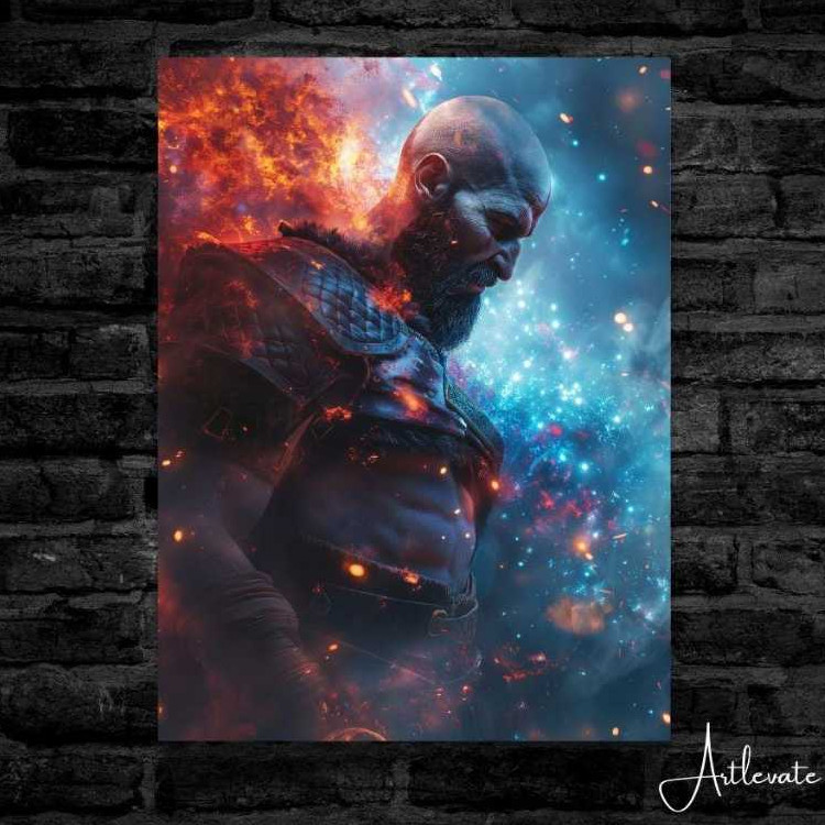 ️ Kratos Poster - Wall Decal Painting - God of War Wall Photo