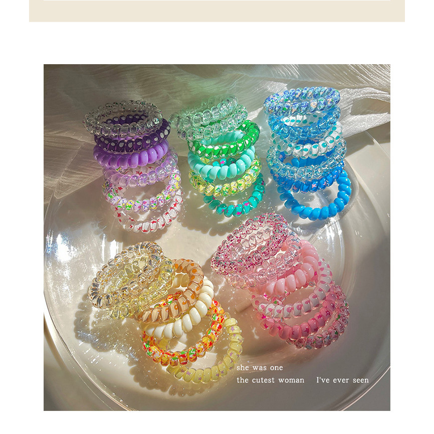 ยางรัดผม Twist-Up ของวัยรุ่น - สายผูก Ombre ยืดหยุ่นสูงสําหรับผมหางม้าและซาลาเปาสูง