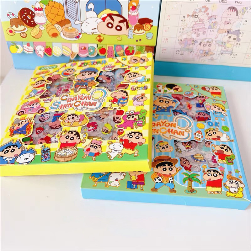[พร้อมส่ง]🔥สติ๊กเกอร์ 100 ชิ้น ชินจัง Shin-Chan ลายการ์ตูนชินจังน่ารัก สําหรับตก