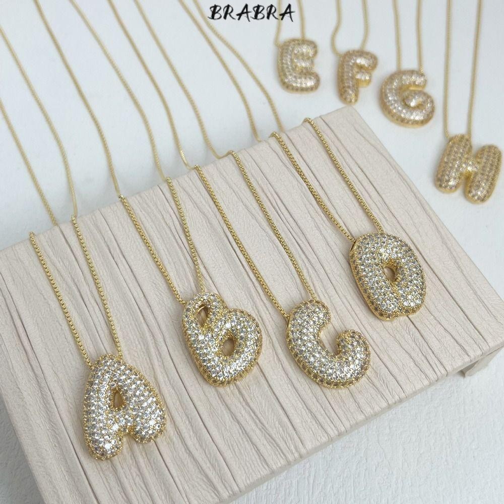 BRB Choker, Fat Sparkly Letter สร้อยคอเริ่มต้น, แฟชั่นเครื่องประดับเพทายชุบทองผู้หญิง