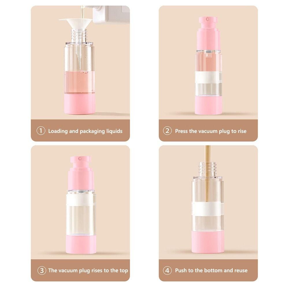 Uumir ขวดรีฟิลสูญญากาศ, ขวดสเปรย์ตัวอย่างแบบพกพาสีสันสดใส, เครื่องมือแต่งหน้า Push-type 30ml ขวดโลชั่น
