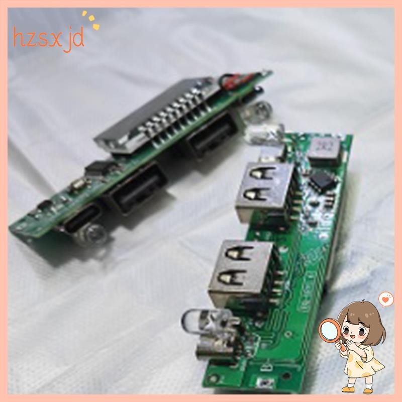 Mobile Power Board LED Dual USB 5V 2.4A แผงวงจร Micro/Type-C USB Power Bank 18650 โมดูลชาร์จ hzsxjdz