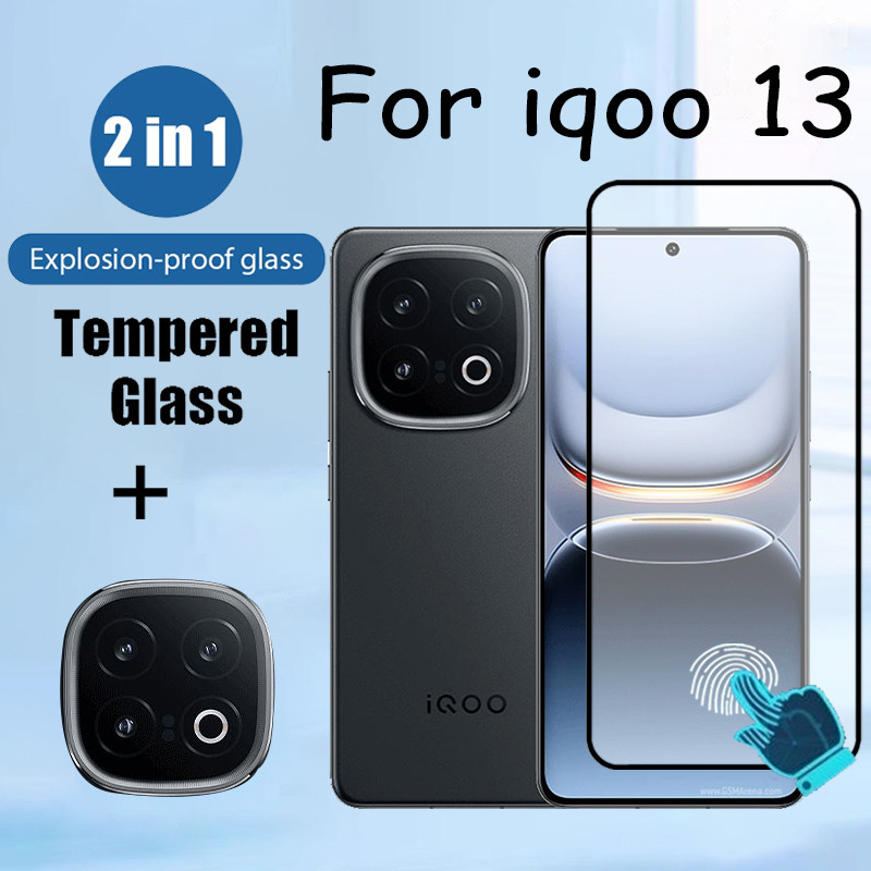ฟิล์ม Iqoo 13 2 in 1 ฟิล์ม กันรอยหน้าจอ สำหรับ Vivo iQOO 12 11 5G Anti-impact Glass กระจกนิรภัยสําหร