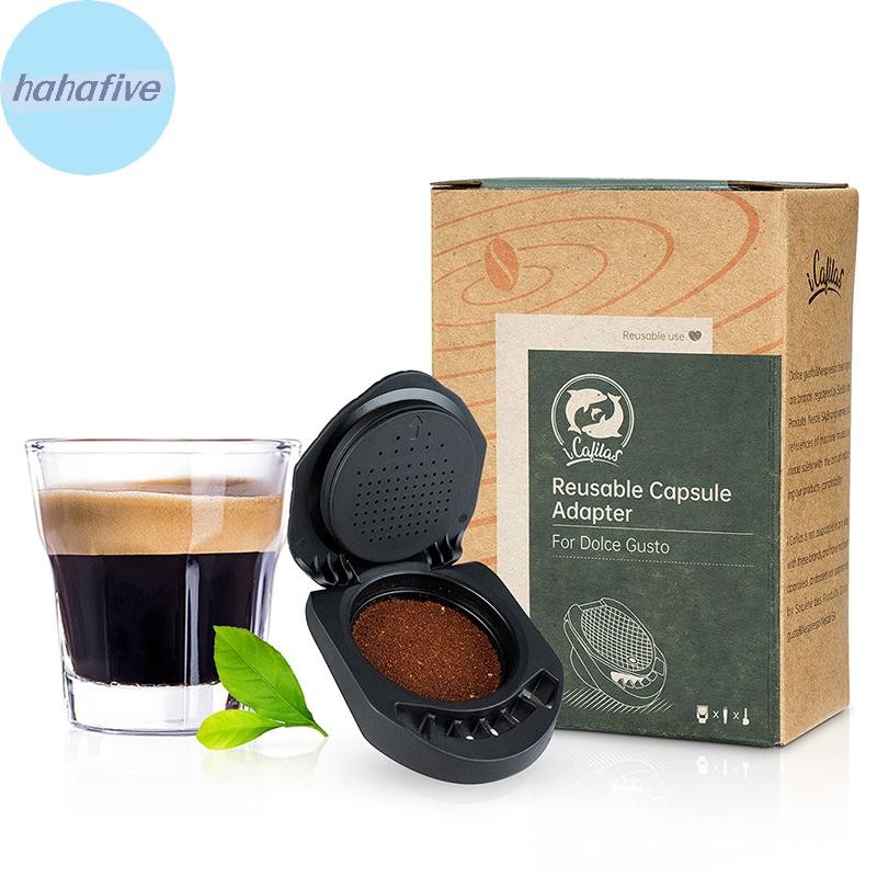 Haha อะแดปเตอร์แคปซูลแบบใช้ซ้ําได้สําหรับกาแฟ Dolce Gusto แปลงเข้ากันได้กับ Genio TH
