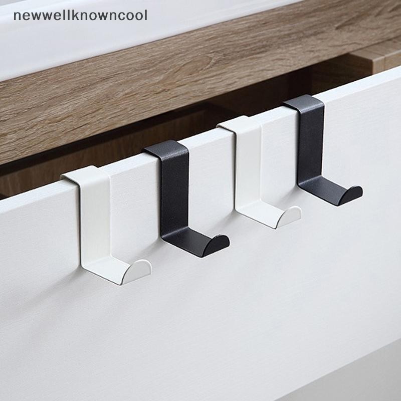 Newwellknowncool 2 ชิ้น S-Shape ตู้ประตูตะขอสแตนเลสแขวน Key Storage Hook Punch-ฟรี Organizer AAD