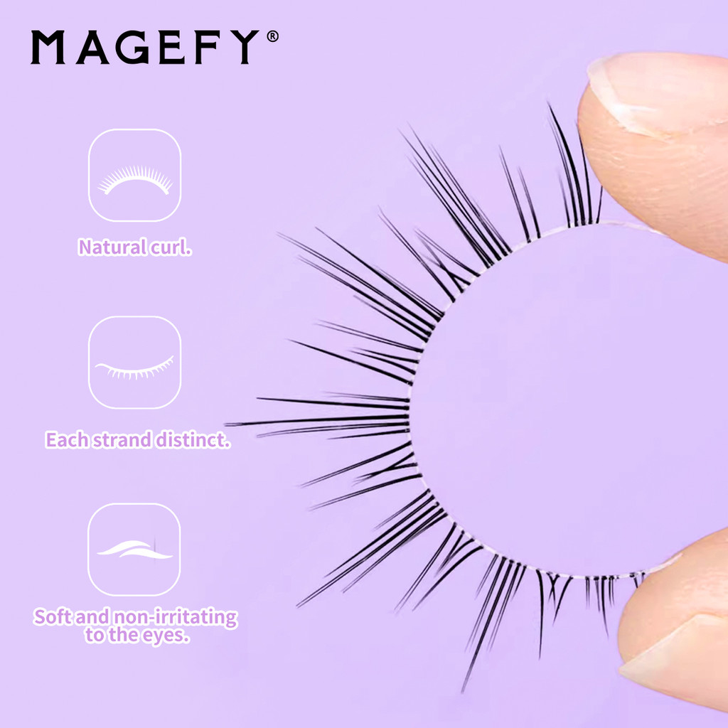MAGEFY 5D ขนตาปลอมธรรมชาติ ขนตาปลอม 5 คู่ Eyelashes สายใสสำหรับสวมใส่ในชีวิตประจำวันได้อย่างเป็นธรรมชาติและมองไม่เห็น 70014 - รูปที่ 5