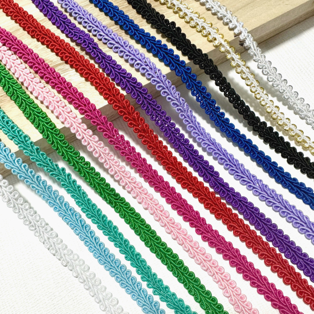 5Yards Braid Lace Trim 0.8 ซม.Zag Centipede รูปแบบ Neckline เสื้อผ้าวัสดุตกแต่งอุปกรณ์เย็บผ้า