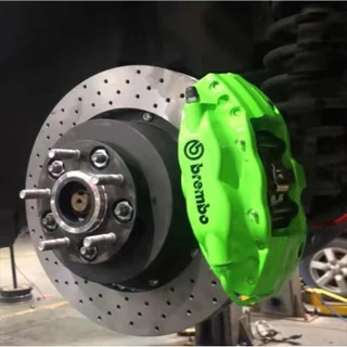 ขายร้อนสติ๊กเกอร์คาลิปเปอร์ Brembo การออกแบบสะท้อนแสงทนอุณหภูมิสูง Universal Fit รถจักรยานยนต์และรถยนต์