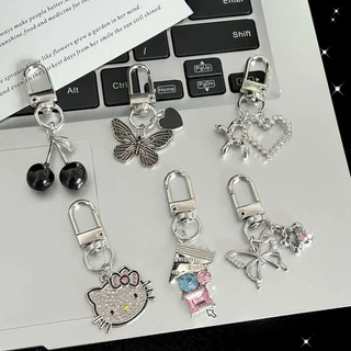 แฟชั่น Y2K Vintage Cross ผีเสื้อโทรศัพท์ Charms KeyChains งานฝีมือกระเป๋าจี้รถของขวัญเครื่องประดับอุปกรณ์เสริม