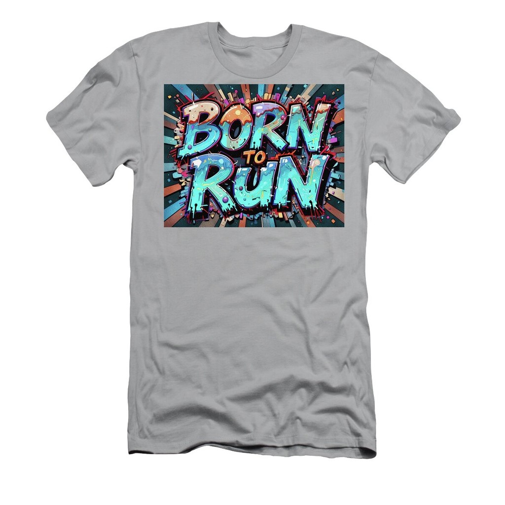 เสื้อยืด Vintage Born to Run - Song T-Shirt แท้ Cotton 100% S-5XL สีดำ เสื้อกีฬา สีขาว น่ารัก