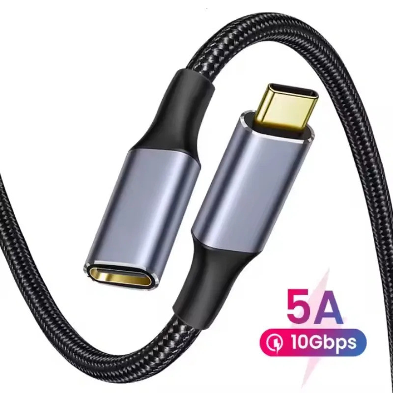 สายต่อ USB C USB Type C 3.1 Gen 2 ชายหญิง Fast Charging & ข้อมูลเสียงสําหรับ MacBook Pro iPad