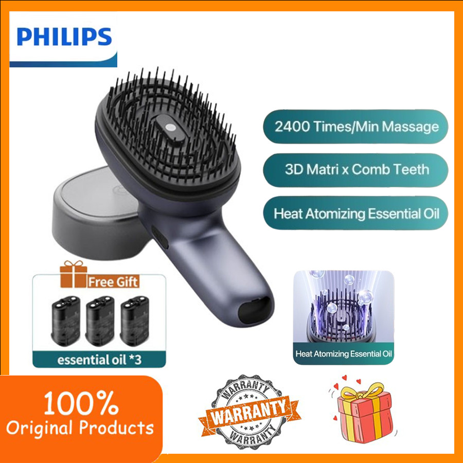 Philips PPM5301h หวีนวดอัตโนมัติ ดูแลเส้นผมแบบพกพาไร้สาย