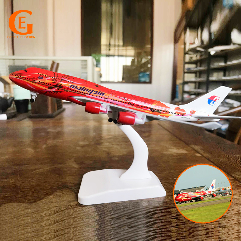 Malaysia Airlines Hibiscus Boeing 747 B747 เครื่องบินรุ่นเครื่องบินโลหะผสมDiecast