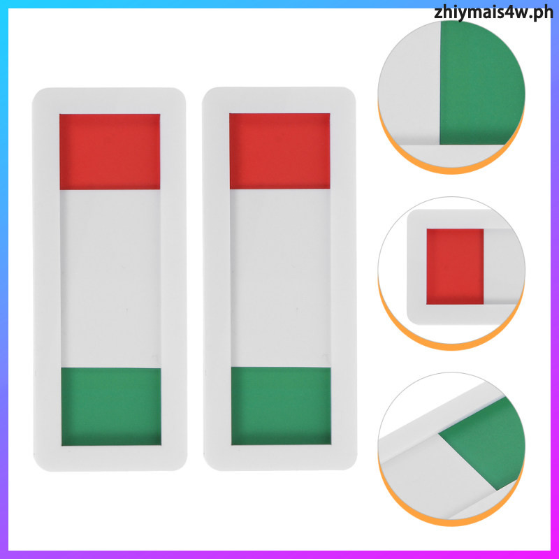 2 ชิ้นแขวน Vacant Occupied Slider Conference Signboard Status สวิทช์มินิผลิตภัณฑ์ 7X3 ซม.สีขาวอะคริล