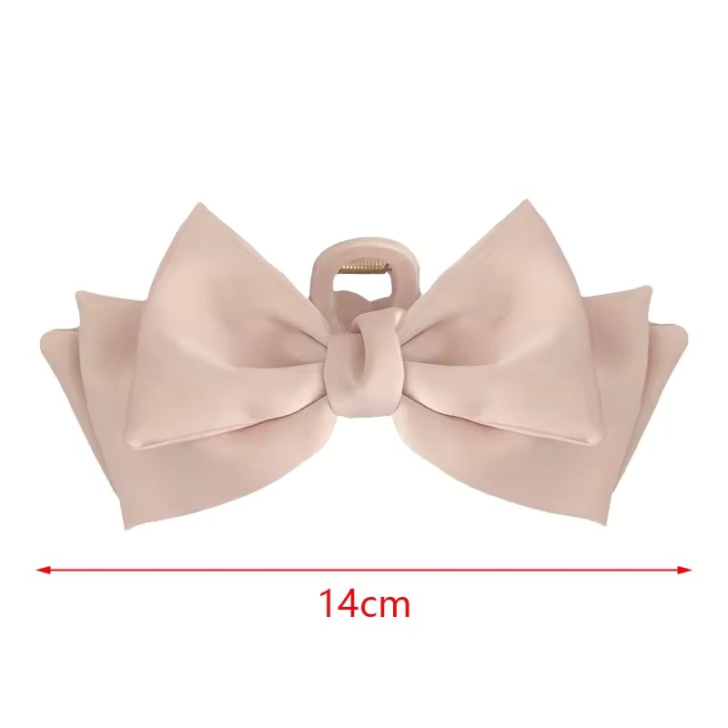 Bowknot Hair Claw ผู้หญิง Elegant ซาตินโบว์คลิปผม Vintage ซาติน Crab Hairpin สาวอุปกรณ์เสริมผม - รูปที่ 7