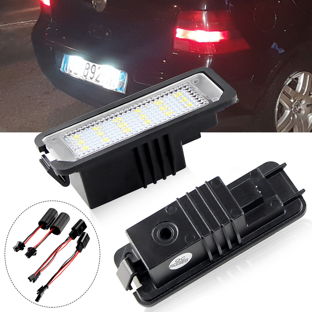 2 ชิ้น LED รถป้ายทะเบียนไฟสําหรับ Porsche Cayenne 958 92A Macan 95B 718 Boxster 987 918 982 Spyder C