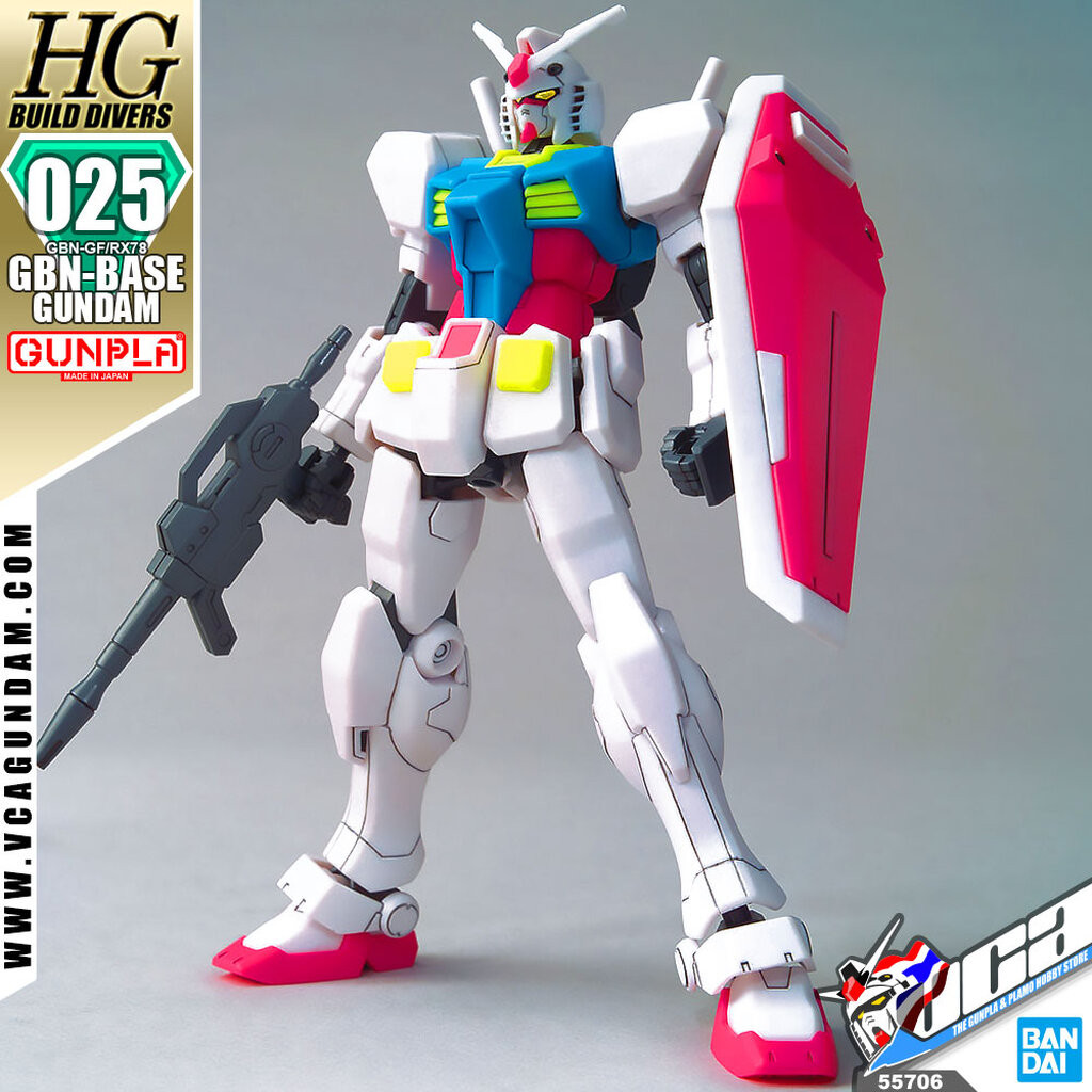 BANDAI GUNPLA HIGH GRADE HG 1/144 GBN-BASE GUNDAM โมเดล กันดั้ม กันพลา VCA GUNDAM