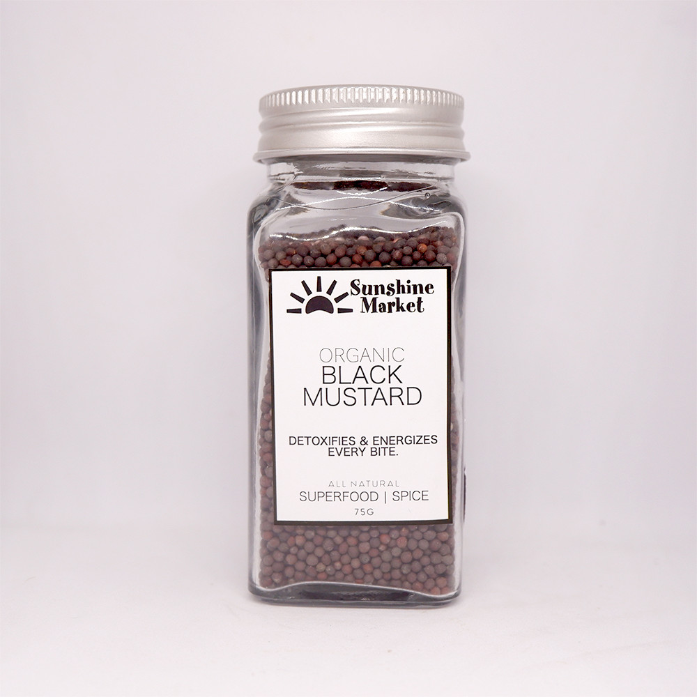 Organic Black Mustard Seed 75g |  เมล็ดมัสตาร์ดดำอินทรีย์  | Sunshine Market