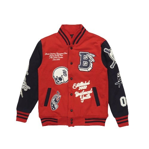 Bloods Varsity Jacket Strikedo Red