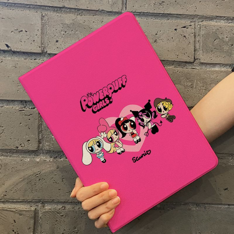 เคสป้องกันแท็บเล็ตสไตล์หนังสือเหมาะสําหรับ iPad Air 3 Gen 6 Gen 8 Gen 5 Air 6 Gen 10 Air (13 นิ้ว) Air 2 Air 4 Air 5 Gen 9 Gen 7 Air 1 A16 Gen 11 Air 7 ลายตํารวจหญิงสีชมพู