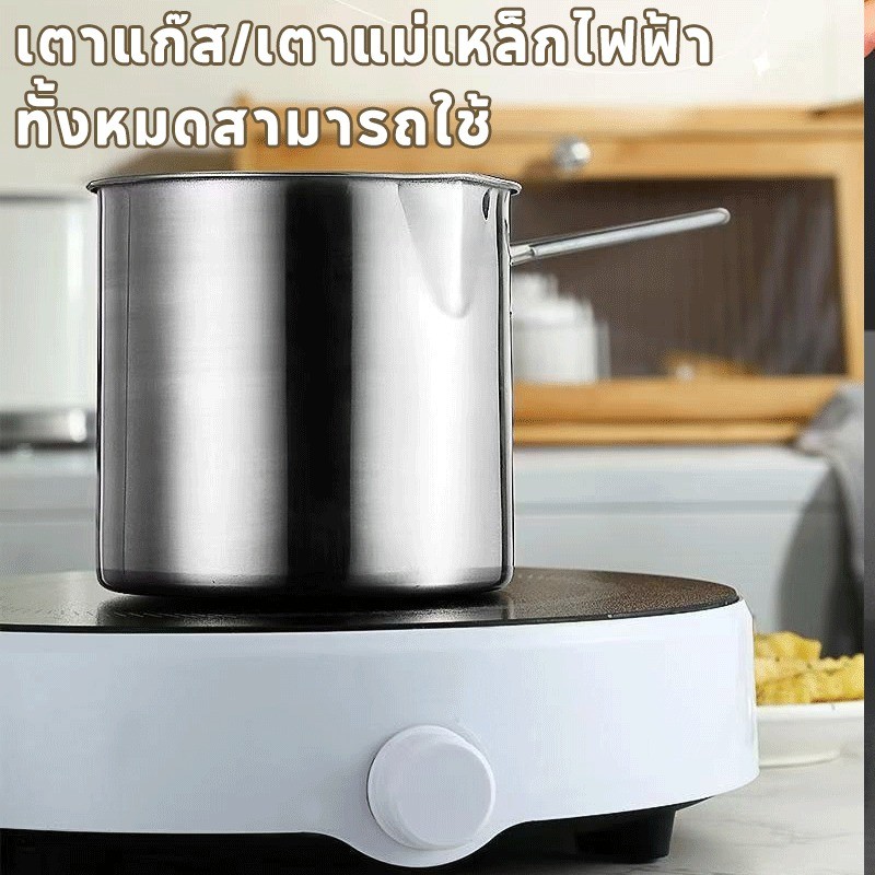 หม้อทอดสแตนเลสลึก ขนาดเล็ก พร้อมตะแกรงกรองน้ำมัน แถมฝาปิด ทนทาน ปลอดภัย วัสดุคุณภาพดี สำหรับทอดเฟรนช์ฟรายส์ - รูปที่ 3