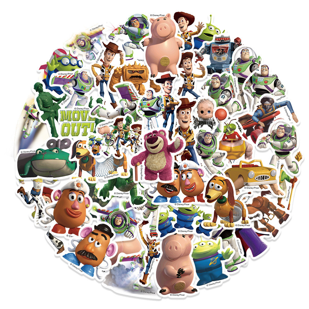 (ที่ได้รับอนุญาต) สติ๊กเกอร์ PVC กันน้ําภาพยนตร์การ์ตูนคลาสสิก 50 ชิ้น