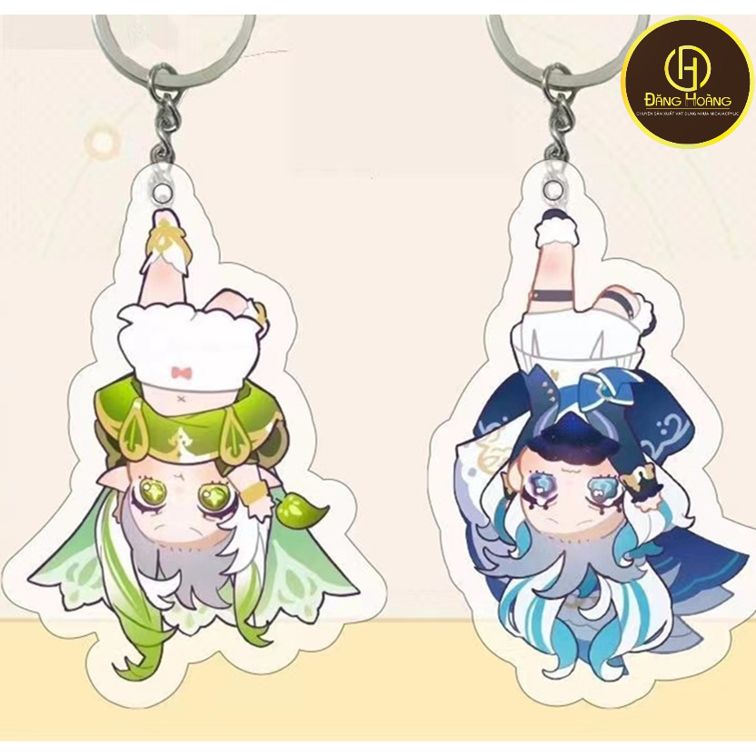 เกม Genshin Impact Furina Focalors Nahida อะคริลิคจี้พวงกุญแจ Charm ของขวัญ Cosplay_DH