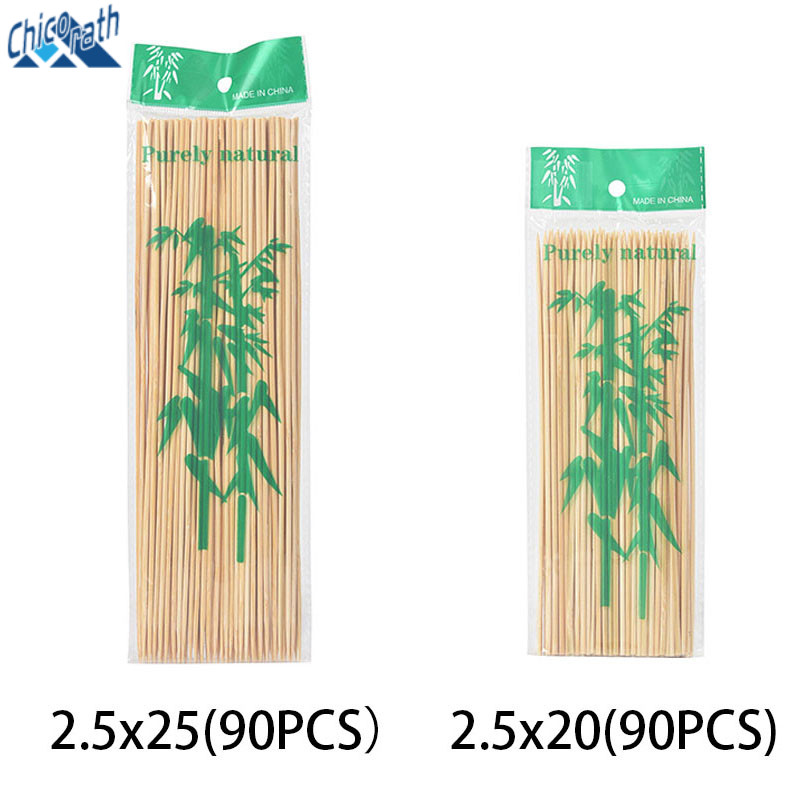 🎐บาร์บีคิว BBQ ไม้ไผ่เสียบเนื้ออาหารลูกชิ้นไม้ สติ๊กเกอร์ถอดออกได้ บาร์บีคิวไม้ไผ่เสียบเตาบาร์บิคิว🎐 - รูปที่ 3