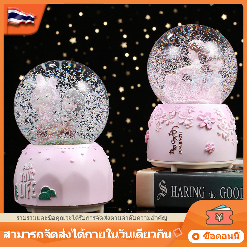 ซากุระ รัก กล่องดนตรีลูกแก้วคู่โรแมนติก, กล่องดนตรีเกล็ดหิมะตกแต่งห้อง, ของขวัญสร้างสรรค์สําหรับวันวาเลนไทน์จีน