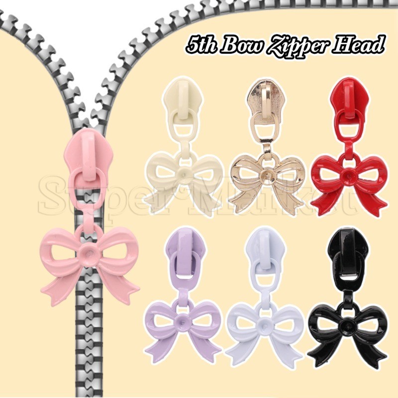 [โดดเด่น] หัวซิปโลหะโบว์สีสันสดใส - เครื่องมือเย็บผ้า ทําเอง - แถบเลื่อนซิปแก้ไข - ซิปเปลี่ยนฟันเลื่อน - สําหรับแจ็คเก็ตเสื้อผ้า - ซิปถอดสากล