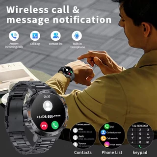 LIGE สมาร์ทวอท์ช Original พร้อมไฟฉาย LED Full Touch กีฬาฟิตเนส Tracker Heart Rate Health Monitor กันน้ําบลูทูธโทร SmartWatch สําหรับ IOS Android