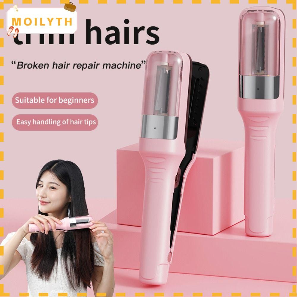 Moilyth ปัตตาเลี่ยนแยกปลายผม, ปัตตาเลี่ยนผมไฟฟ้ามืออาชีพ 2 in 1, ตัดผมผมอัตโนมัติอเนกประสงค์แยกฟื้นฟูผม