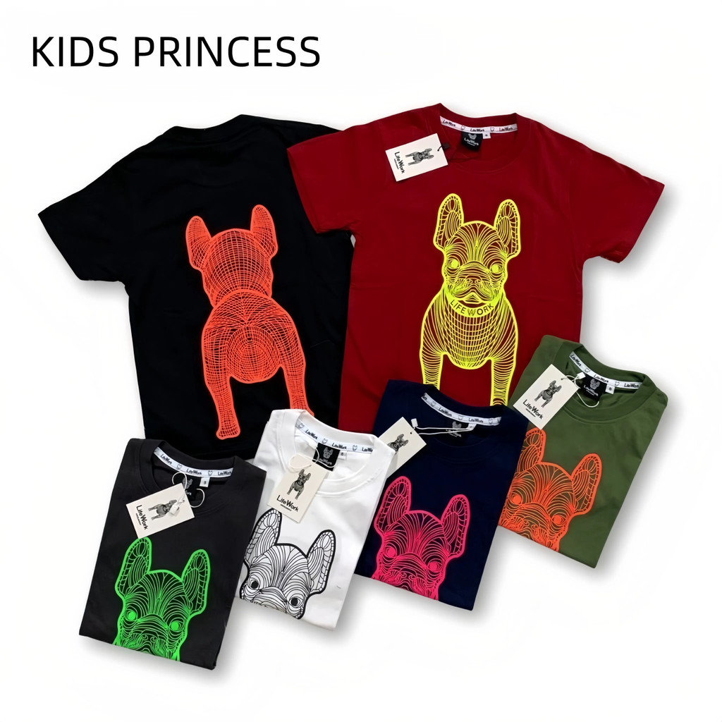 (จัดส่งตลอด 24 ชั่วโมง)KIDS PRINCESS เสื้อยืดน้องหมาของเด็กผ้าคอตตอน