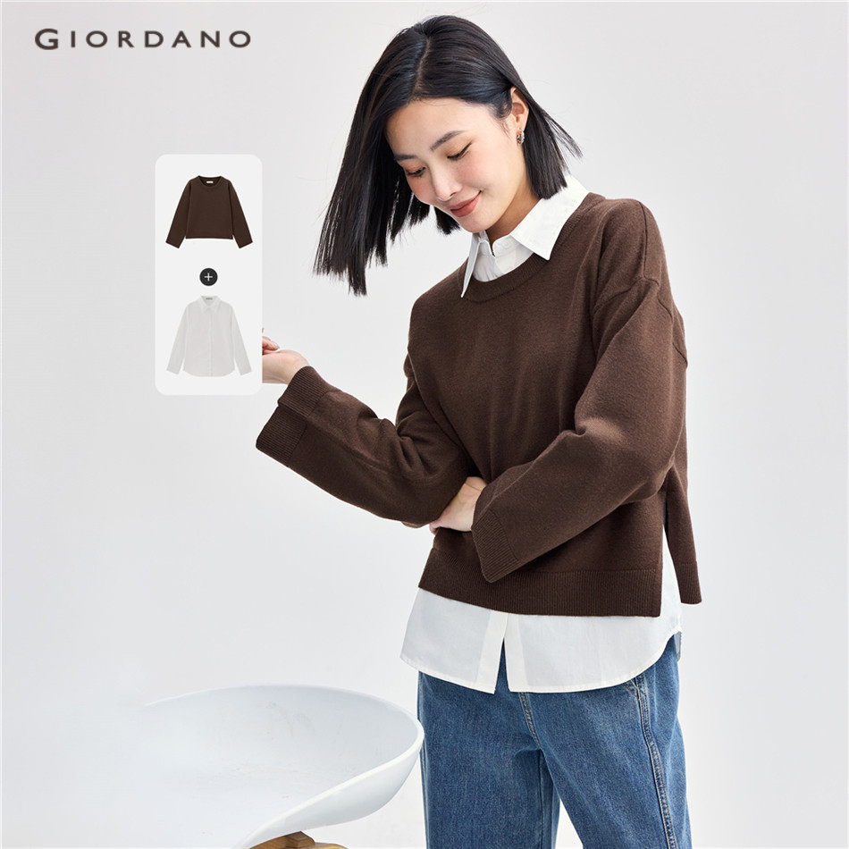 Giordano WOMEN เสื้อสเวตเตอร์แขนยาว 2 ชิ้น 13354662