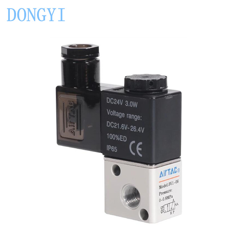 โซลินอยด์วาล์ว3/2 Way 3V1 3V1-06 3V1-M5 AC220V DC24V AC110V DC12V AC24V 3V1-06-XO 3V1-06BI 3V1-M5BI