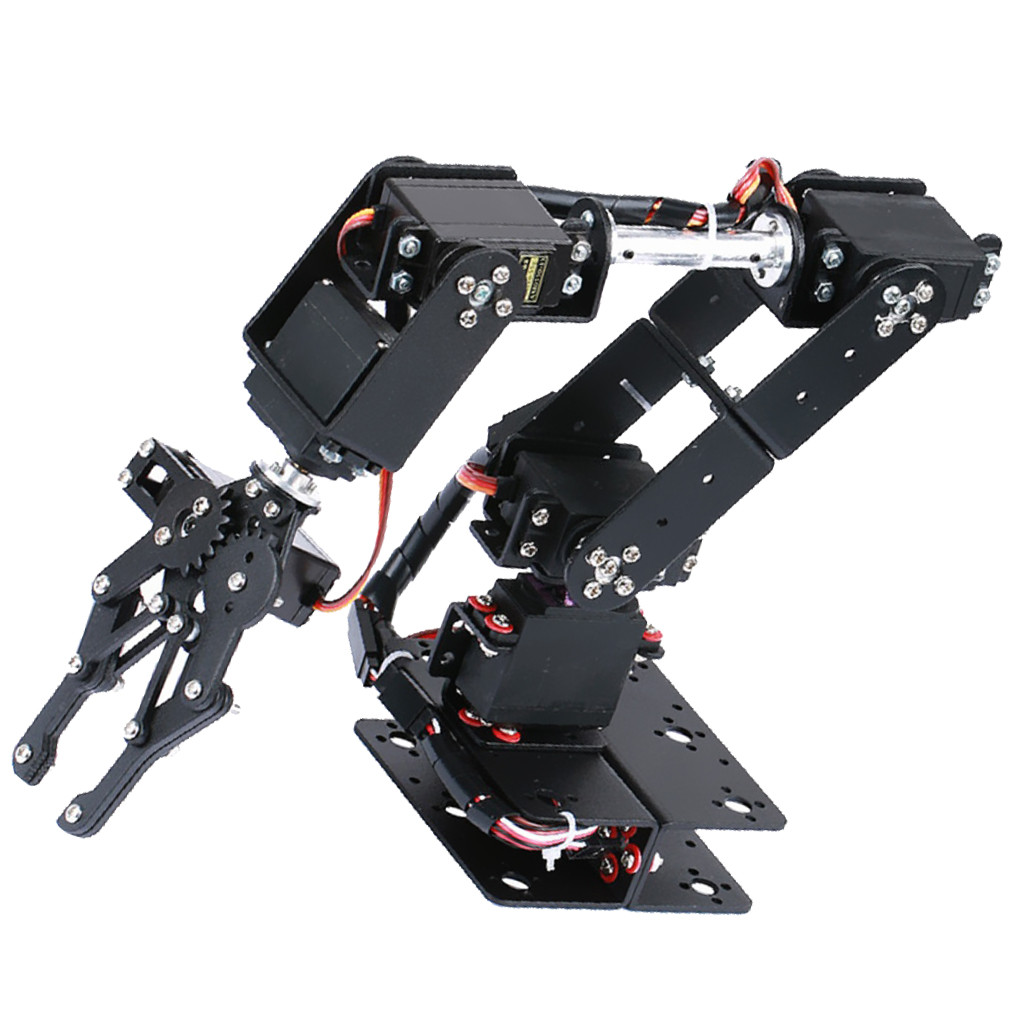 [unjitsh] Diy 6-DOF Robot Mechanical Arm Kits สําหรับการเรียนรู้ชุดประกอบหุ่นยนต์