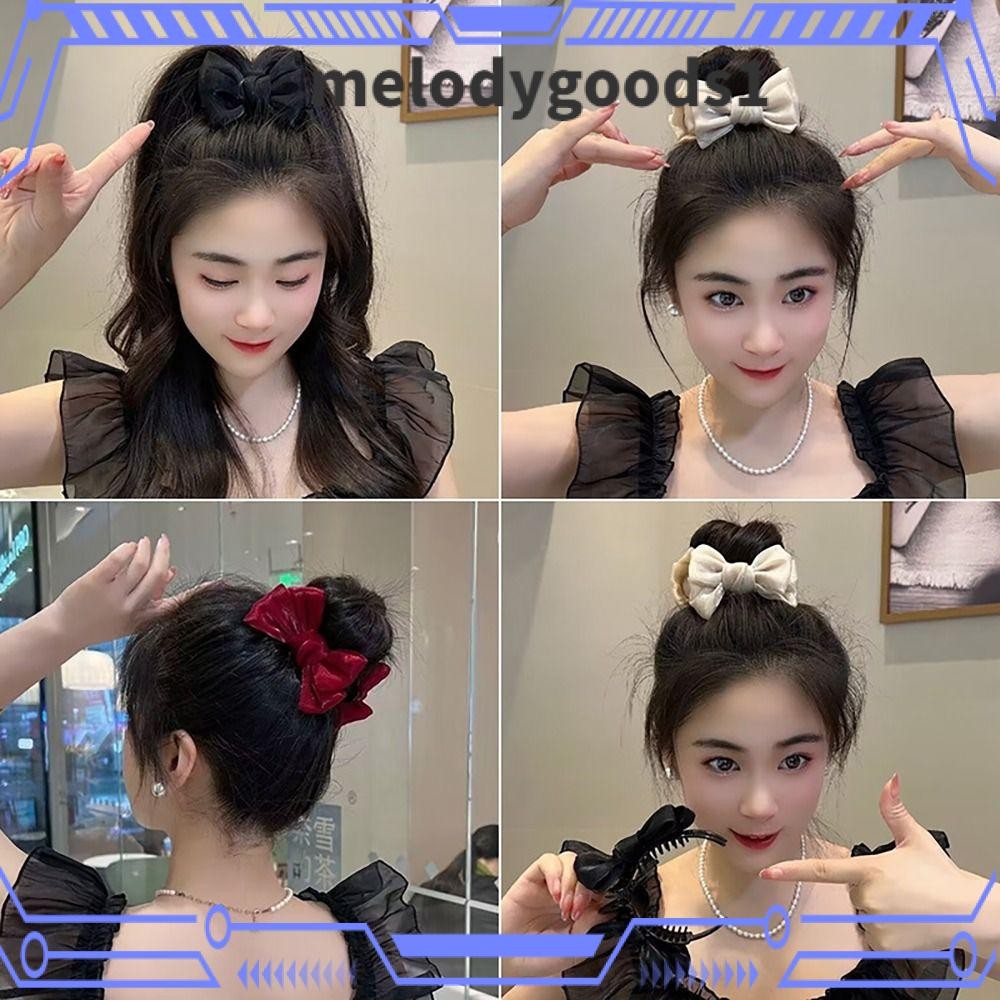 เมโลดี้กู๊ดส์1ที่หนีบผม,สไตล์อภิบาลกลับหัวคว้าคลิป,อุปกรณ์ผมที่สง่างามโบว์กิ๊บผู้หญิงสาว