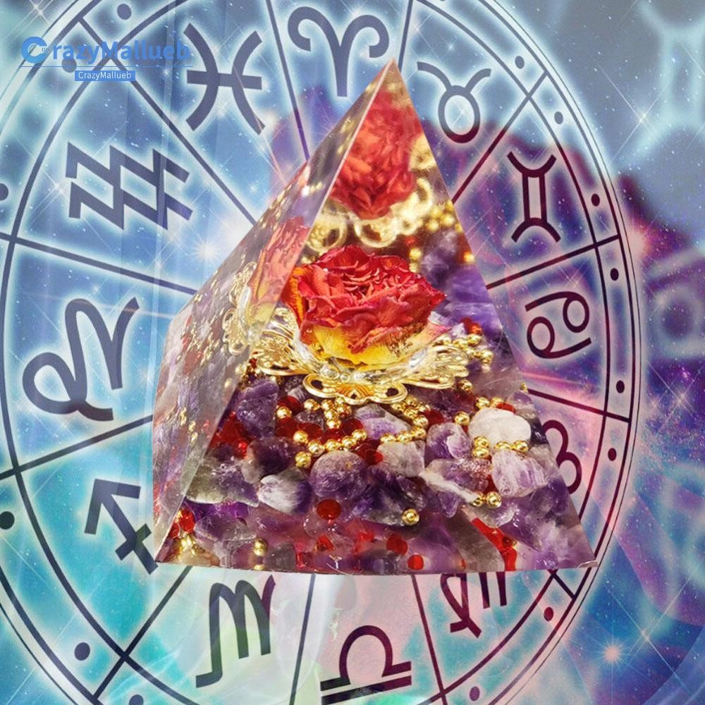 5 ซม.หินธรรมชาติ Orgonite Pyramid Crystals Orgone Energy Generator เครื่องประดับ AU [CrazyMallueb.th