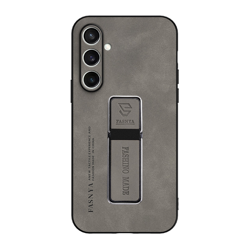 สําหรับ Samsung Galaxy S24 FE เคสโทรศัพท์หนังกลับหนังแกะหรูหราพร้อมที่ยึดในรถยนต์แบบแม่เหล็กมัลติฟังก์ชั่น