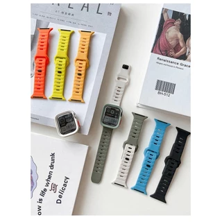 ซิลิโคนสร้อยข้อมือฝาครอบ กรณี + สายรัด สําหรับ แอปเปิล ดู 11 10 42 มม. 46 มม. พิเศษ3 2 1 49/44/45/41/40 มม. 9 8 7 6 5 4